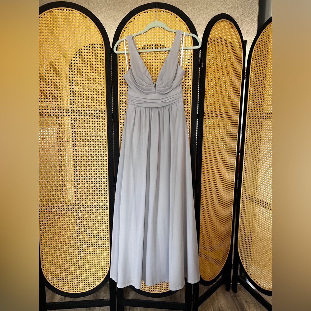 Lulu's Silver bridesmaid Maxi Dress